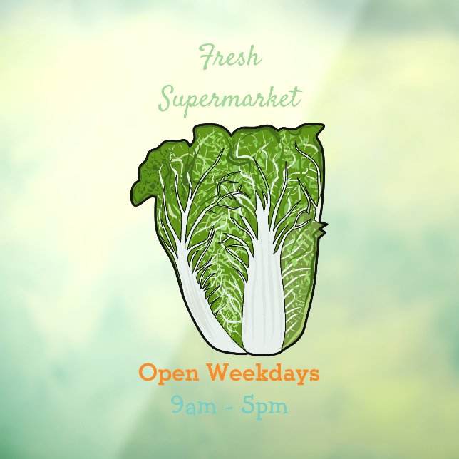 Vinilos Para Cristales Ilustracion personalizado de col chino (Hoja 3)