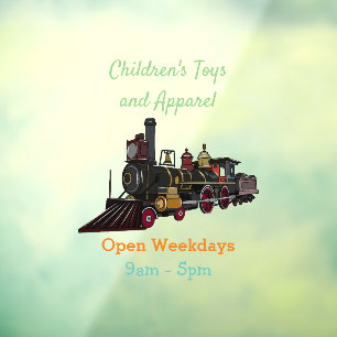 Vinilos Para Cristales Ilustracion personalizado de locomotora de vapor