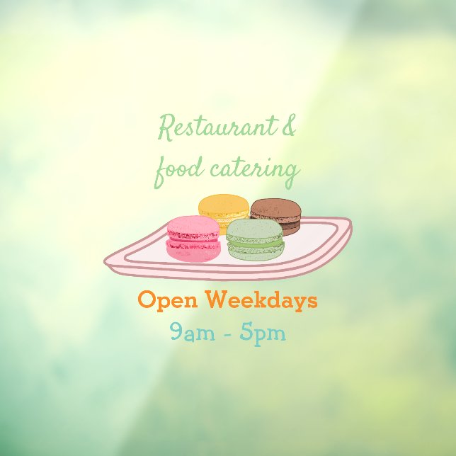 Vinilos Para Cristales Ilustracion personalizado de Macaron (Hoja 3)