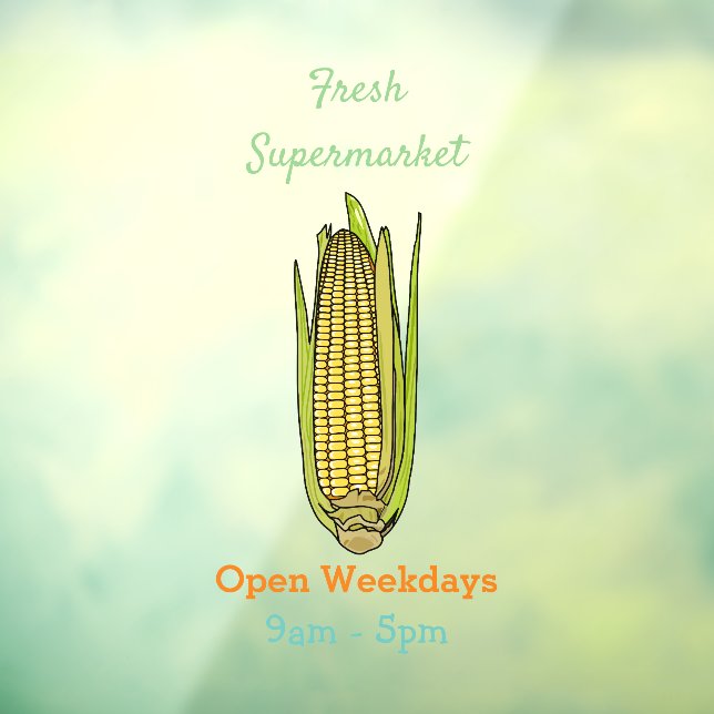 Vinilos Para Cristales Ilustracion personalizado de maíz (Hoja 3)