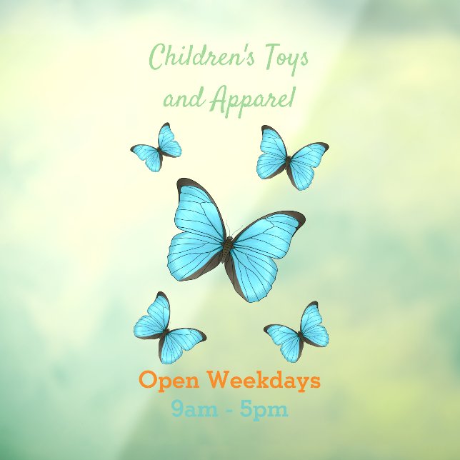 Vinilos Para Cristales Ilustracion personalizado de mariposas morfo (Hoja 3)