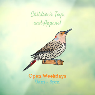 Vinilos Para Cristales Ilustracion personalizado de pájaro parpadeante de