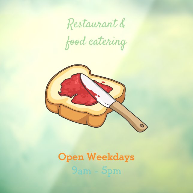 Vinilos Para Cristales Ilustracion personalizado de pan y mermelada (Hoja 3)