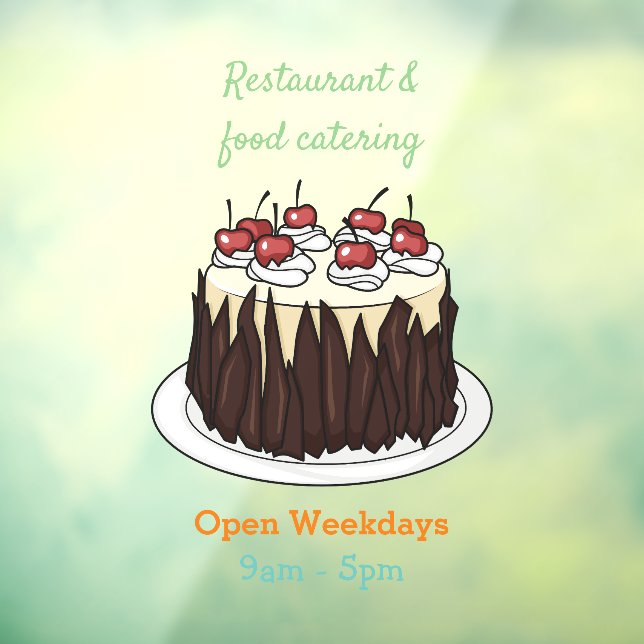 Vinilos Para Cristales Ilustracion personalizado de pasteles de la Selva  (Hoja 3)