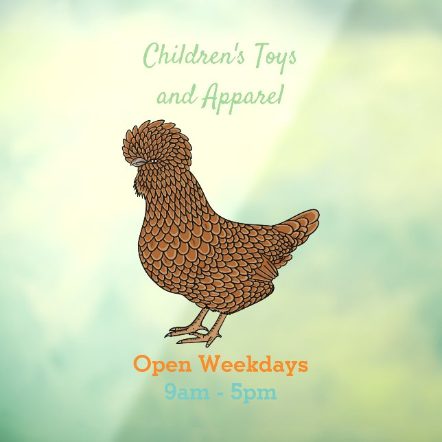 Vinilos Para Cristales Ilustracion personalizado de pollo polaco Chamois (Hoja 3)