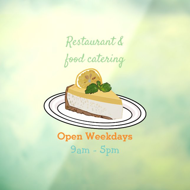 Vinilos Para Cristales Ilustracion personalizado de queso de limón (Hoja 3)