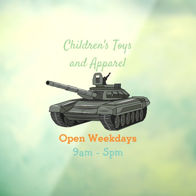 Vinilos Para Cristales Ilustracion personalizado de tanques (Hoja 3)