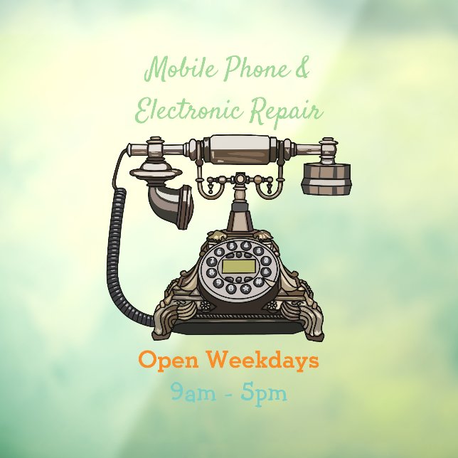 Vinilos Para Cristales Ilustracion personalizado de teléfono (Hoja 3)