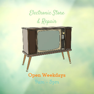 Vinilos Para Cristales Ilustracion personalizado de televisión