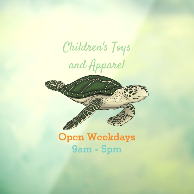 Vinilos Para Cristales Ilustracion personalizado de tortugas marinas (Hoja 3)