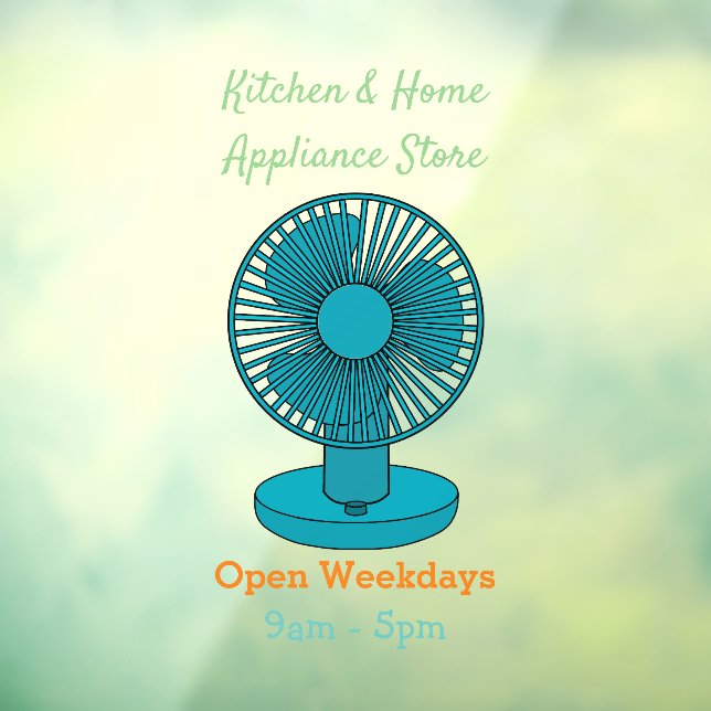 Vinilos Para Cristales Ilustracion personalizado de ventilador (Hoja 3)