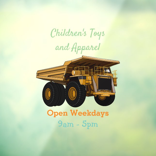 Vinilos Para Cristales Ilustracion personalizado del camión de altura (Hoja 3)