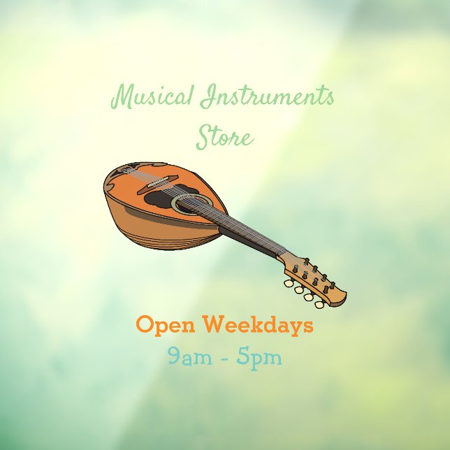 Vinilos Para Cristales Ilustracion personalizado Mandolin (Hoja 3)