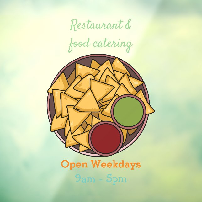 Vinilos Para Cristales Ilustracion personalizado Nachos (Hoja 3)