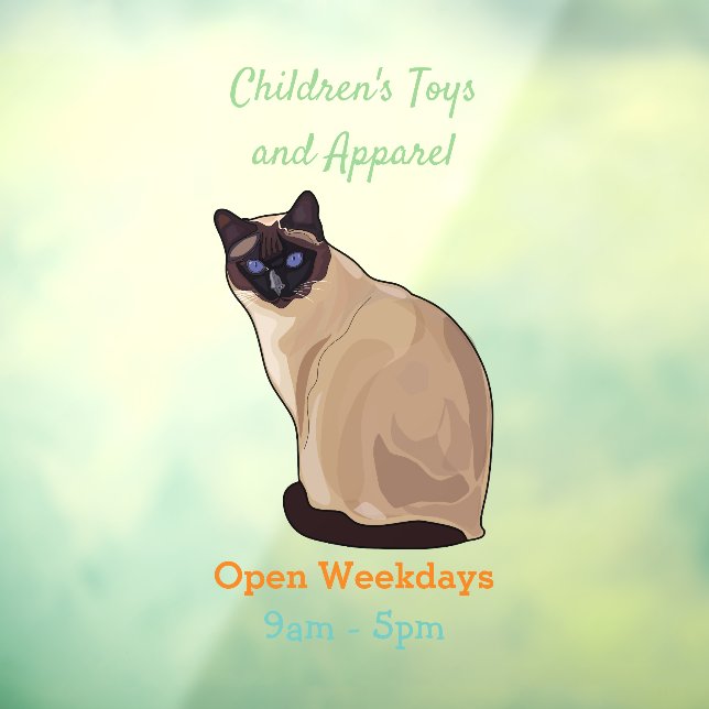 Vinilos Para Cristales Ilustracion personalizado siamés (Hoja 3)