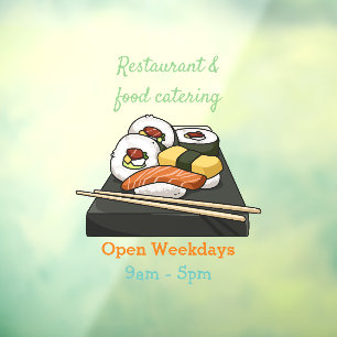 Vinilos Para Cristales Ilustracion personalizado Sushi