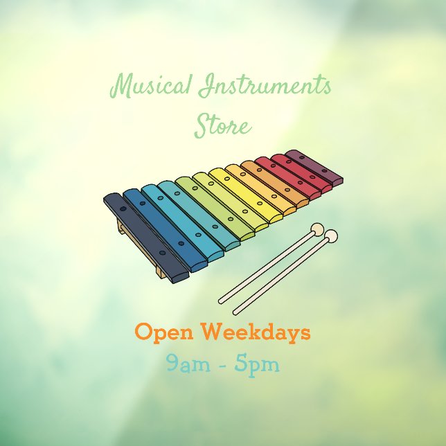 Vinilos Para Cristales Ilustracion personalizado xilófono (Hoja 3)