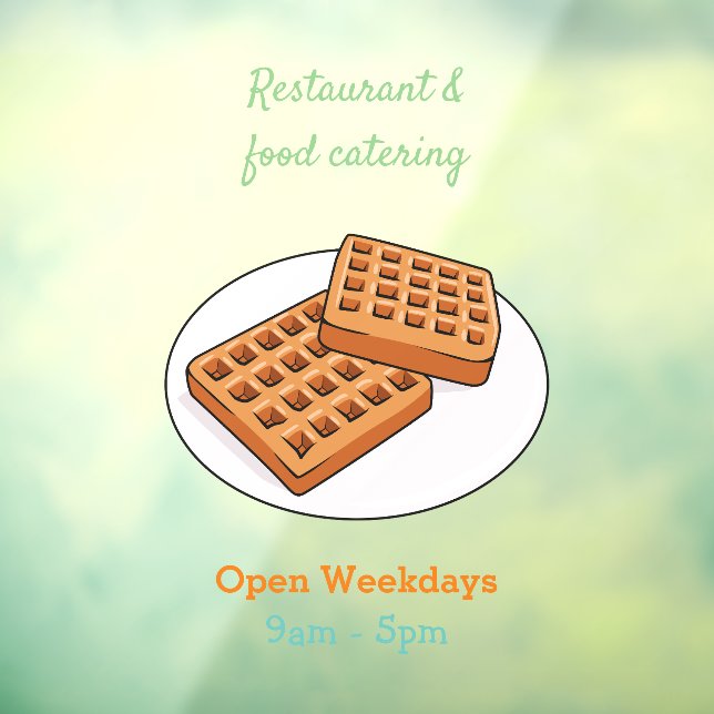 Vinilos Para Cristales Ilustracion Waffle personalizado (Hoja 3)