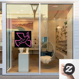 Vinilos Para Cristales imagen de tablero de bienvenida de pájaro colorido