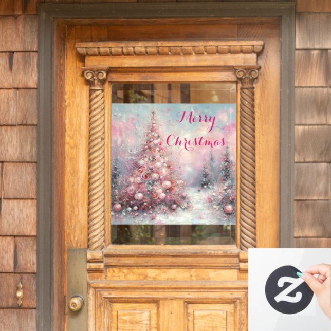 Vinilos Para Cristales Impresionante árbol de Navidad (Puerta de casa)