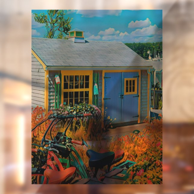 Vinilos Para Cristales Impresionante pintura en bicicleta (Hoja 2)