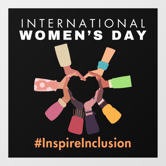 Vinilos Para Cristales Inspire Inclusion International Women's Day (Hoja)