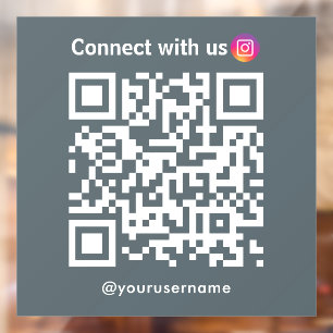 Vinilos Para Cristales Instagram Conectarse Con La Marina De Código Qr De