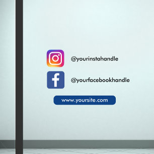 Vinilos Para Cristales Instagram Facebook y sitio web Redes sociales simp