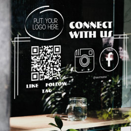 Vinilos Para Cristales Instagram Síguenos Clic Moderno De Ventanas De Qr 