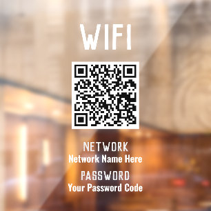 Vinilos Para Cristales Instrucciones WiFi con código QR