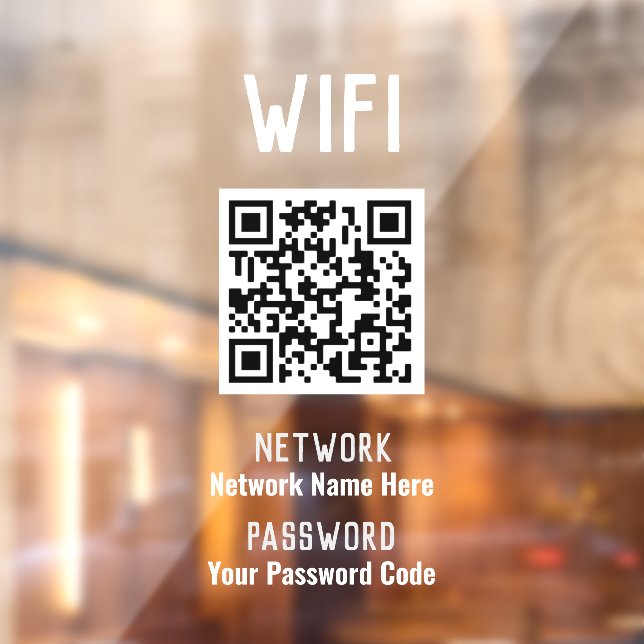Vinilos Para Cristales Instrucciones WiFi con código QR (Hoja 2)