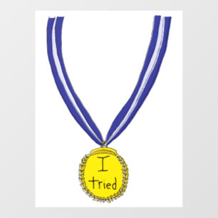 Vinilos Para Cristales Intenté la medalla