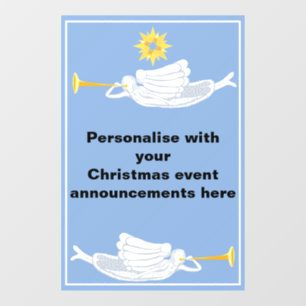 Vinilos Para Cristales invitación de ángeles navidades