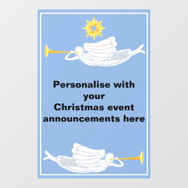 Vinilos Para Cristales invitación de ángeles navidades (Hoja)