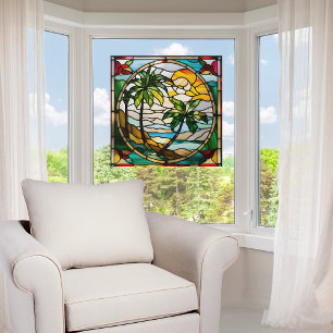 Vinilos Para Cristales Isla Tropical en Sunset Faux Seted Glass
