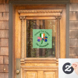 Vinilos Para Cristales Islas Åland Irlanda Estados Unidos Shamrock person