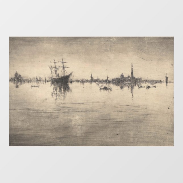 Vinilos Para Cristales James Whistler - Nocturne, de Venecia (Hoja)