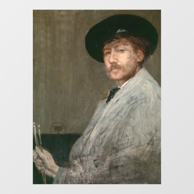 Vinilos Para Cristales James Whistler - Retrato del pintor (Hoja)
