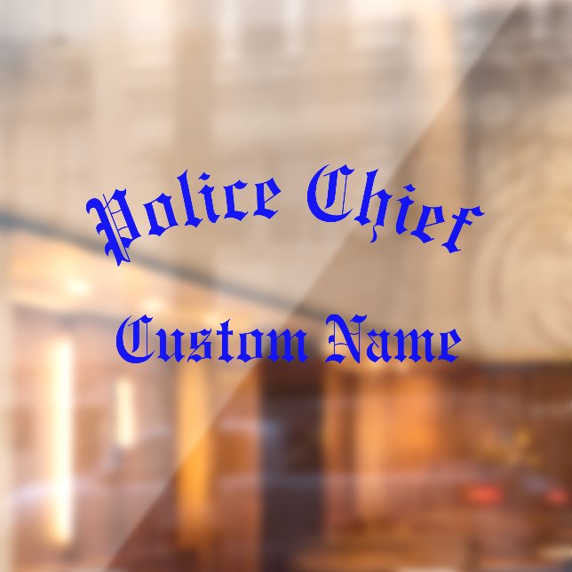 Vinilos Para Cristales Jefe de la Policía de la Línea Azul delgada (Hoja 2)