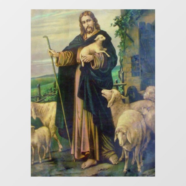 VINILOS PARA CRISTALES JESUS CHRIST THE GOOD SHEPHERD (Hoja)