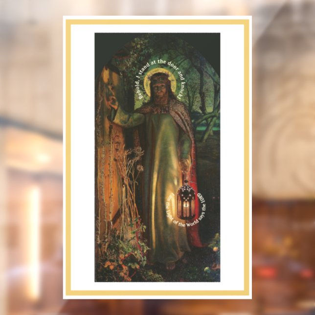 Vinilos Para Cristales Jesús Luz del mundo (Hoja 2)