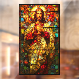 Vinilos Para Cristales Jesús Sagrada Comunión Falso Vidrio Emplomado