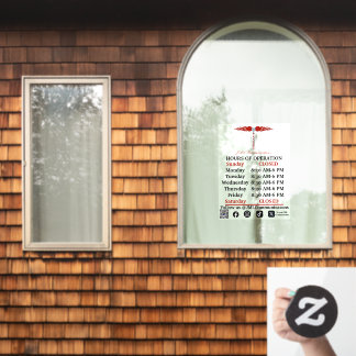 Vinilos Para Cristales JML Communications Hours of Operation Window Cling