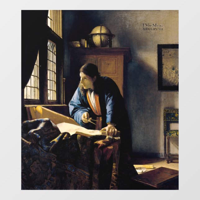 Vinilos Para Cristales Johannes Vermeer - El geógrafo (Hoja)