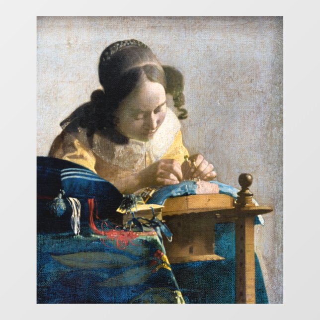 Vinilos Para Cristales Johannes Vermeer - El Lacemaker (Hoja)