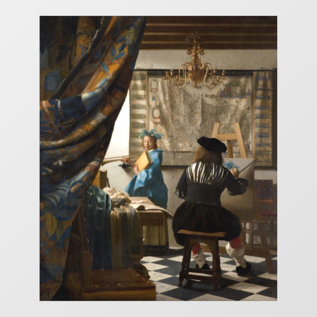 Vinilos Para Cristales Johannes Vermeer - La historia de la pintura (Hoja)