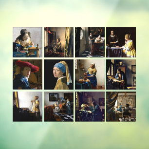 Vinilos Para Cristales Johannes Vermeer - Masterpieces Grid