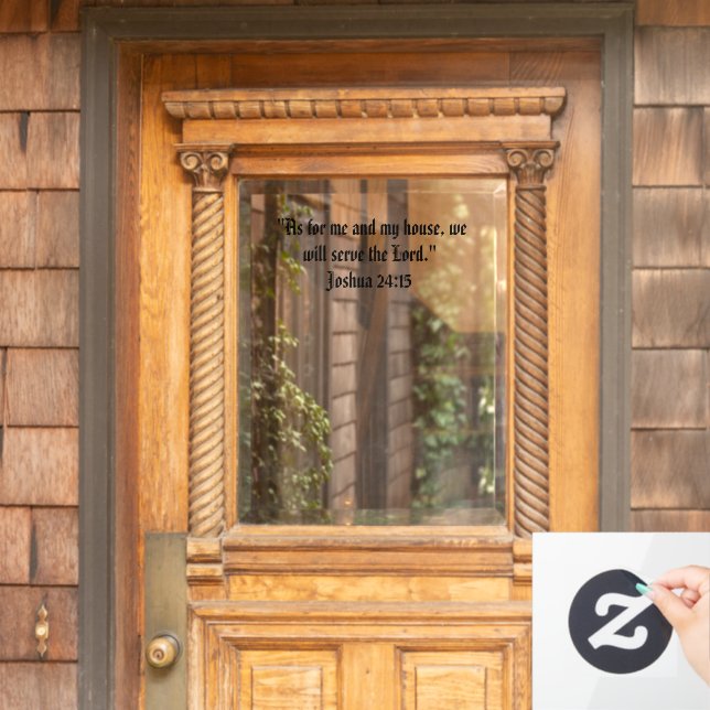 Vinilos Para Cristales Joshua 24:15 (Puerta de casa)