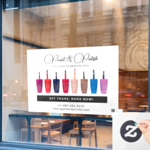 Vinilos Para Cristales Juego de Colores de Esmalte de Uñas Salón de Uñas