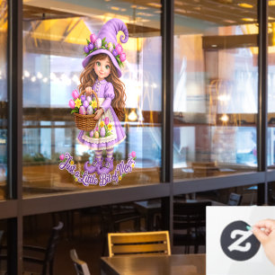 Vinilos Para Cristales Just A Little Bit Of Magic Cute Whimsical Witch Gi